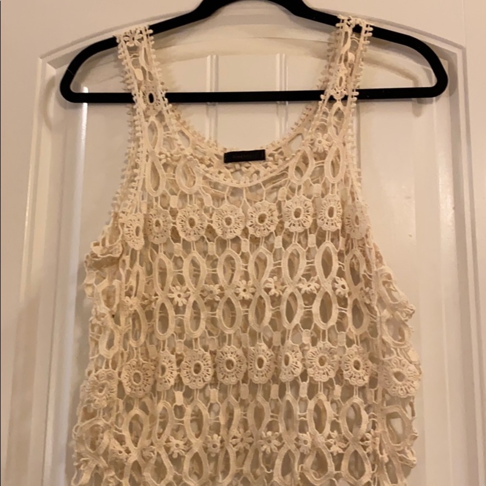 Flower detail festival crop top